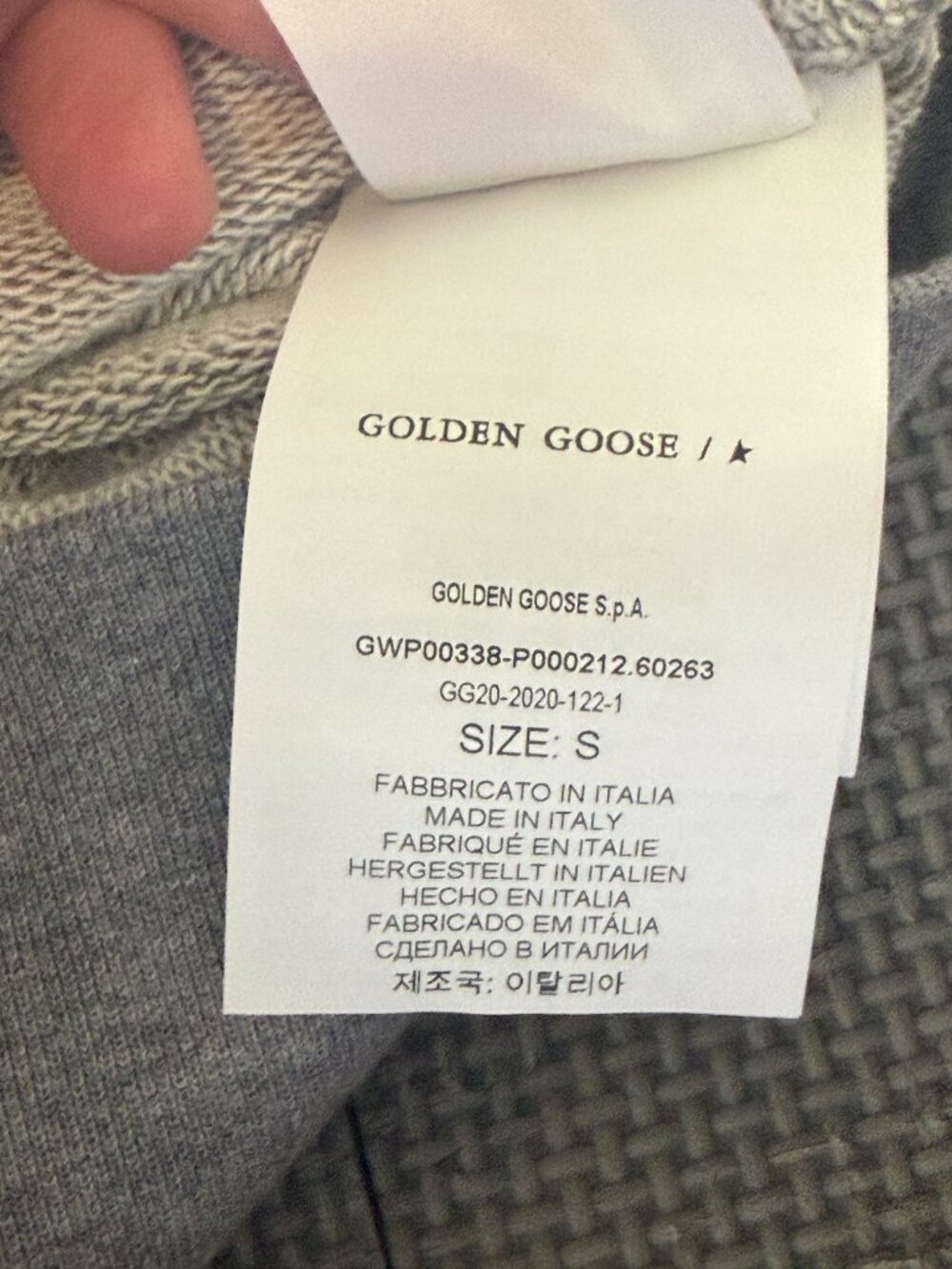 Golden Goose Pullover Hoodie- S- heathered gray/hot neon pink- MSRP $490 - Picture 7 of 12